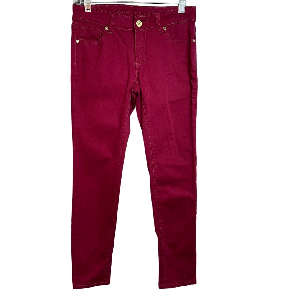 Buffalo by David Bitton Jean Gibson Deep Red Women Sz 27 Stretch Back  to School